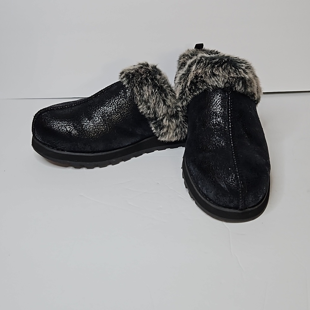 Skechers BOBS Keepsakes Winter Wonder Memory Foam Faux Fur Slip On Slipper Mule